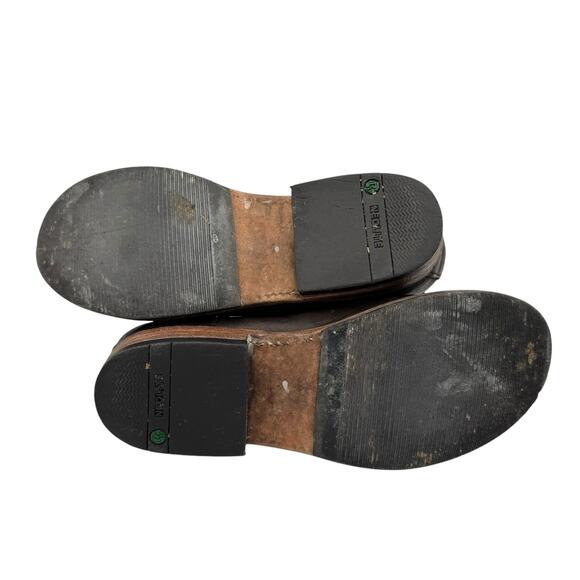 Mexico Dark Brown Leather Round Toe Pull On Chelsea Western Ankle Boots - Picture 10 of 10